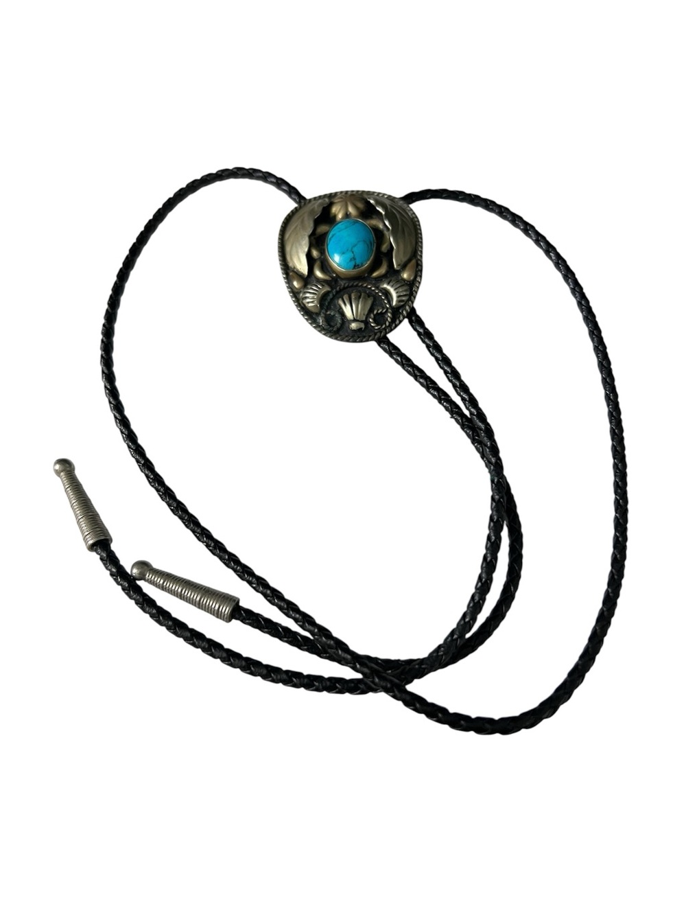 Vintage Mexico Alpaca Bolo Tie Western Cowboy Jewelry Mexico